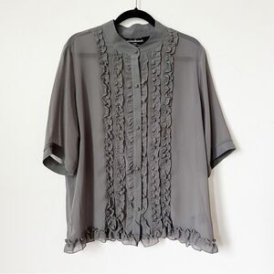NORMA KAMALI POET SHEER BLOUSE